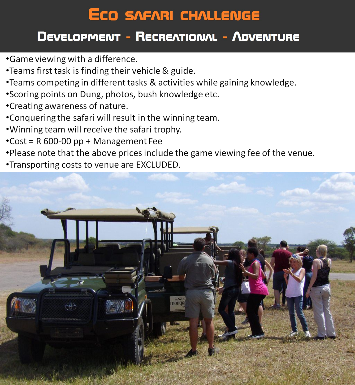 Team Building In Dinokeng big 5 game Game Reserve